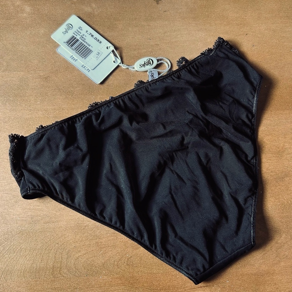 Christies Italy Faberge Black Lace Trim Panties